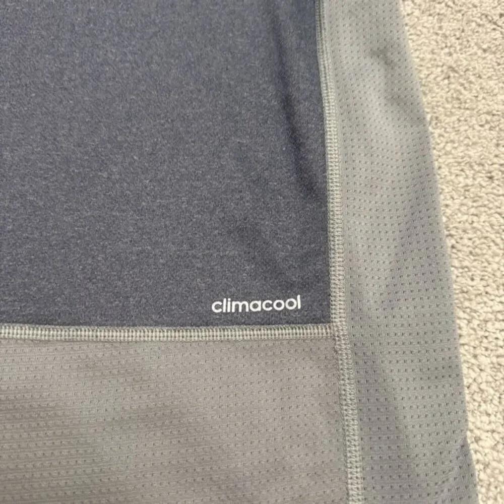 Adidas Climacool Active T-Shirt Men 2XL Gray short Sleeve Crew Neck Athletic Tee